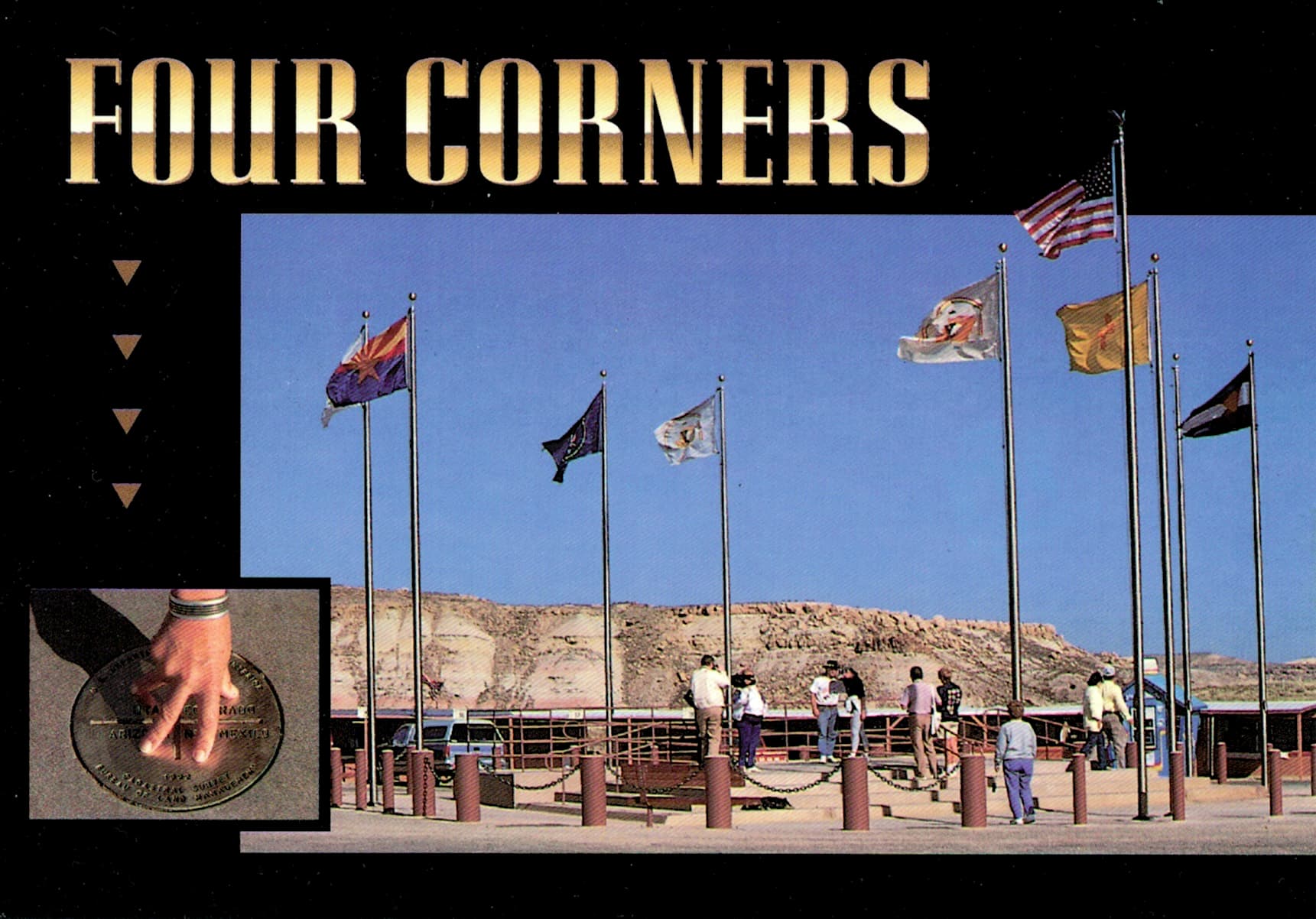 Postcard of Four Corners Monument.